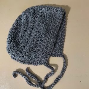 Baby bonnet style crocheted hat
